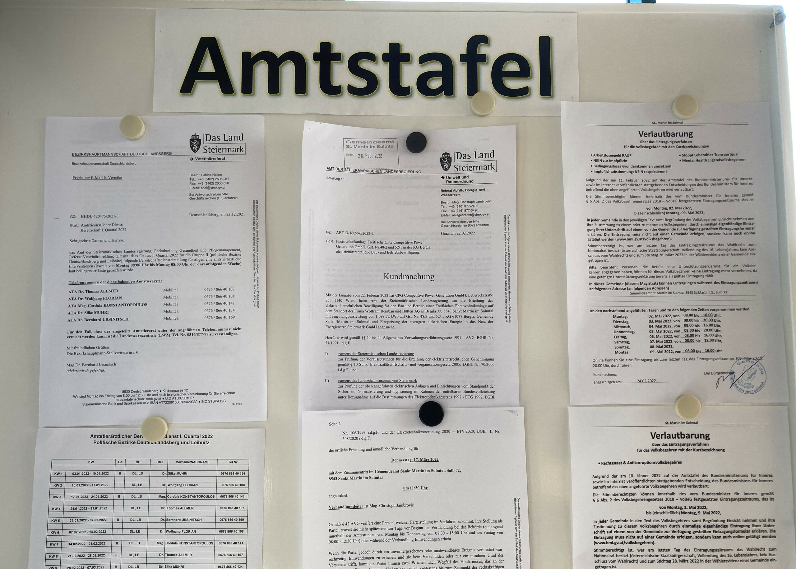 amtstafel kleiner