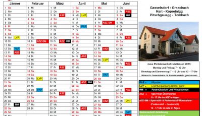 Müllkalender 2023 sulmeckgreith